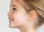 9mm Halo Pavé Clear CZ Huggie Hoop Earrings - Solid 14K Gold, Huggie Hoop, for Babies & Children