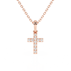 Timeless Light Children’s Cross Necklace Rose Gold 11