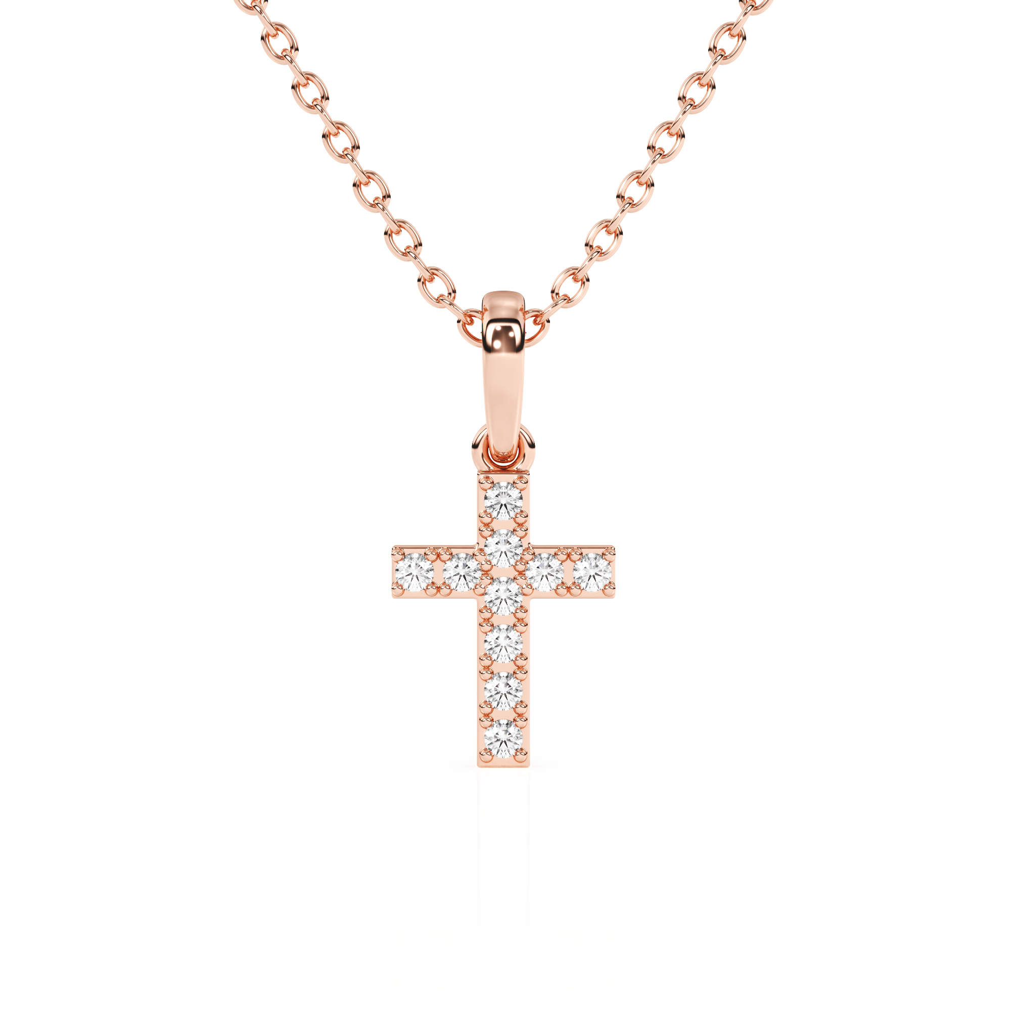 Timeless Light Children’s Cross Necklace Rose Gold 11