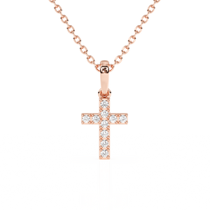 Timeless Light Children’s Cross Necklace Rose Gold 11