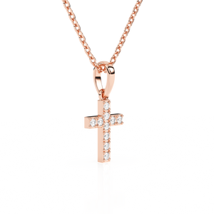 Timeless Light Children’s Cross Necklace Rose Gold 13
