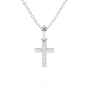 Timeless Light Children’s Cross Necklace White Gold 6