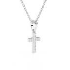 Timeless Light Children’s Cross Necklace White Gold 8