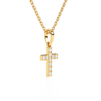 Timeless Light Children’s Cross Necklace Yellow Gold 3