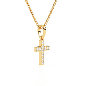 Timeless Light Children’s Cross Necklace Yellow Gold 3