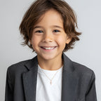 Luz Atemporal – Collar con Cruz Infantil - Para Niños de Fe en Oro Rosa Sólido de 14k