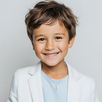 Timeless Light – Children’s Cross Necklace - For Boys of Faith in Solid 14k White Gold
