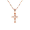 Timeless Light – Children’s Cross Necklace - For Girls of Faith in Solid 14k Rose Gold