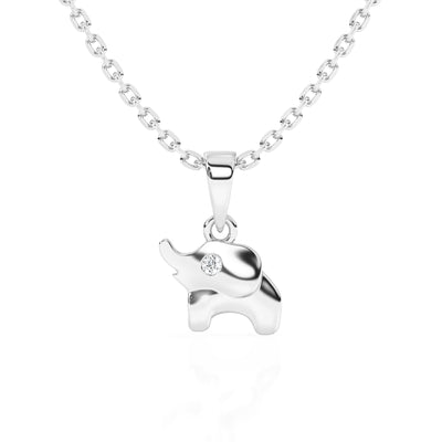 Trumpeting Elephant Charm Necklace1