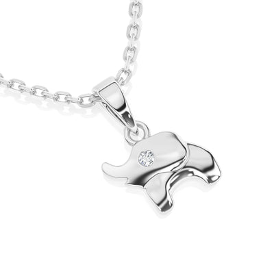 Trumpeting Elephant Charm Necklace5