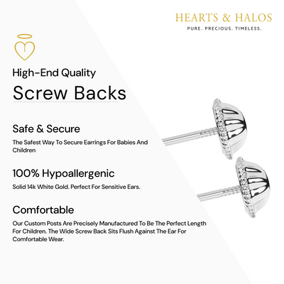 Petite Heart, Clear Heart CZ, Stud Earrings5