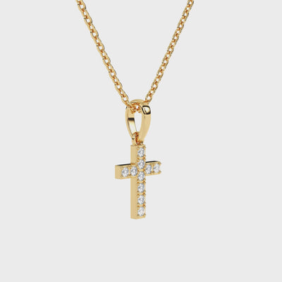 Timeless Light Children’s Cross Necklace Yellow Gold