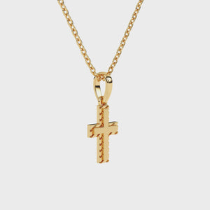 Eternal Grace Children’s Cross Necklace Yellow Gold