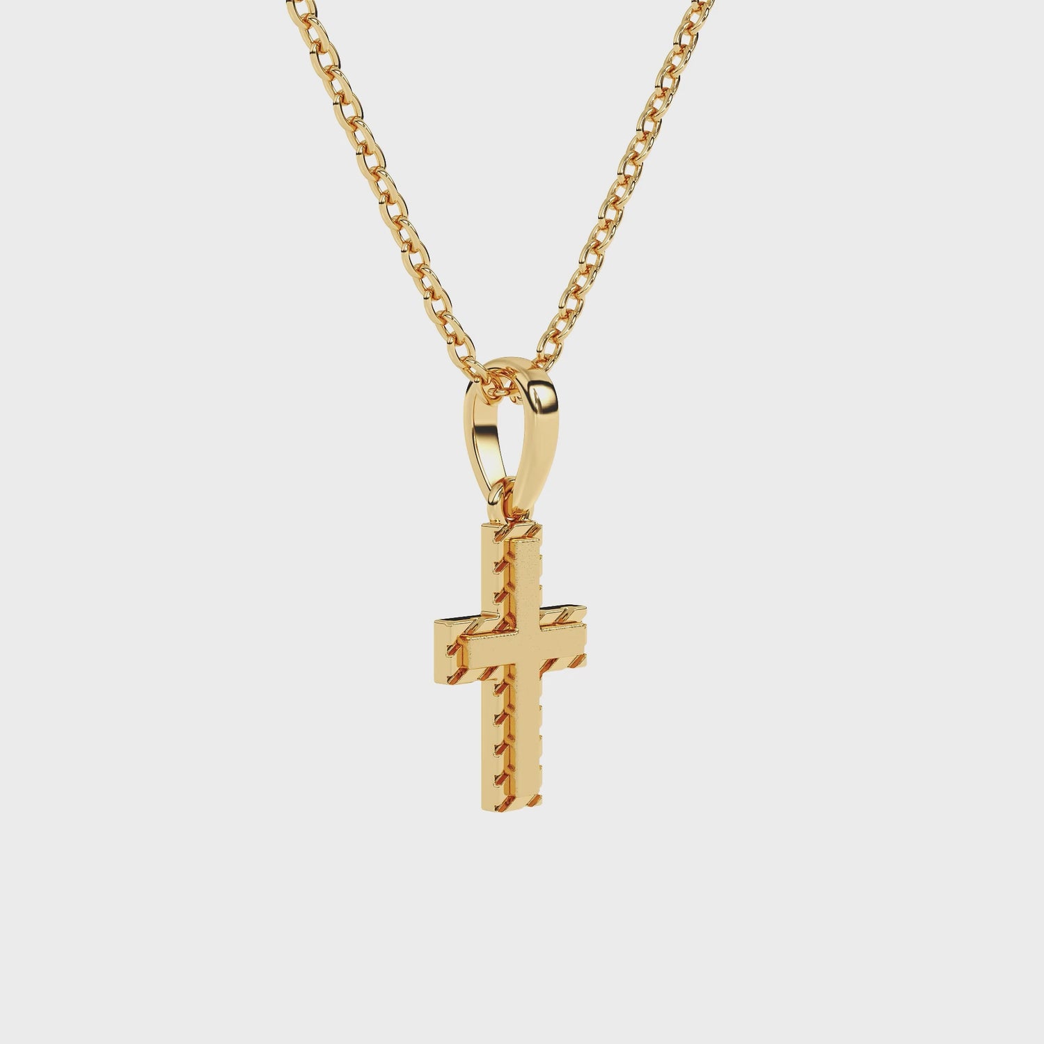 Eternal Grace Children’s Cross Necklace Yellow Gold