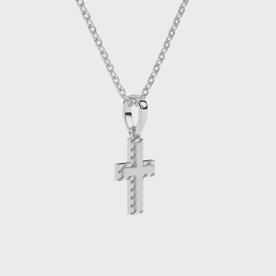 Eternal Grace Children’s Cross Necklace White Gold