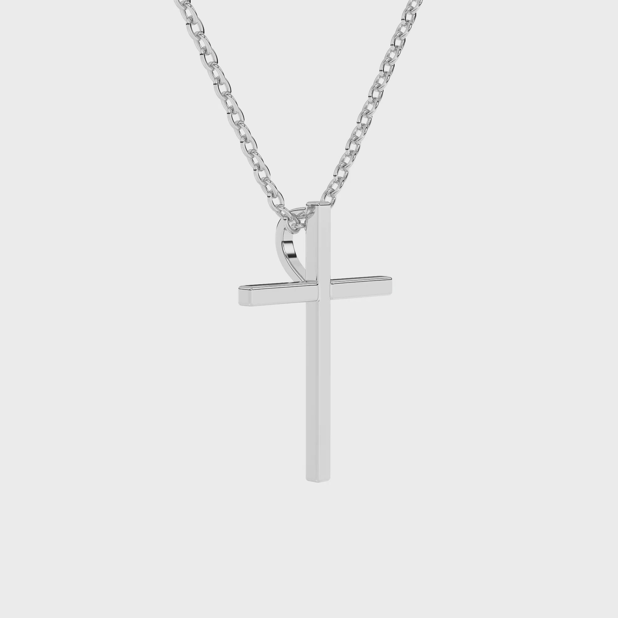 Modern Faith Children’s Cross Necklace White Gold
