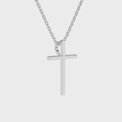 Modern Faith Children’s Cross Necklace White Gold