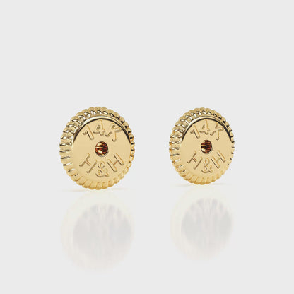 Yellow Gold Screwback - Solid 14K Gold, Screw Back, for Babies & Children
