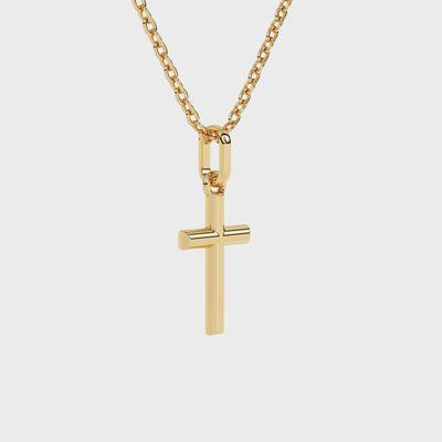 Forever Faithful Children’s Cross Necklace Yellow Gold