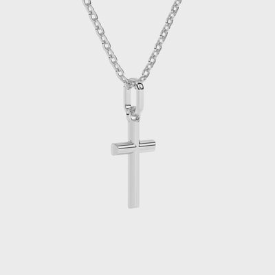 Forever Faithful Children’s Cross Necklace White Gold