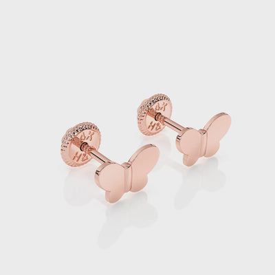 Petite Butterfly, Stud Earrings Rose Gold Video

