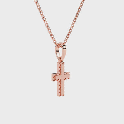 Eternal Grace Children’s Cross Necklace Rose Gold
