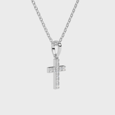 Timeless Light Children’s Cross Necklace White Gold