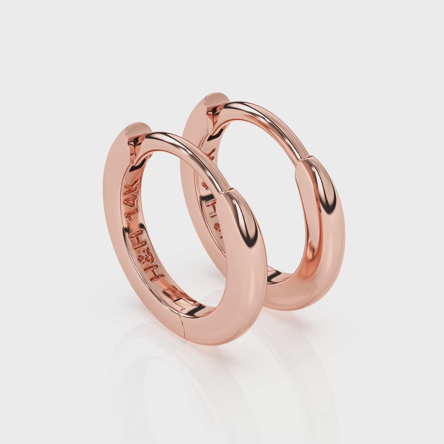 Classic, 9mm Huggie Hoop Rose Gold Video