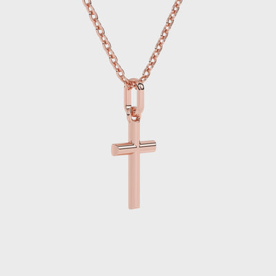 Forever Faithful Children’s Cross Necklace Rose Gold